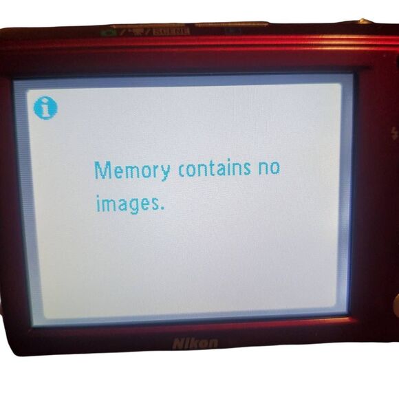 Nikon COOLPIX Red Digital Camera w/ Case – 10MP - Picture 4 of 16